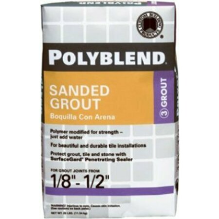 CUSTOM BUILDING PRODUCTS TILE GROUT #165 SANDED 25 LB DELOREAN GY PBG16525